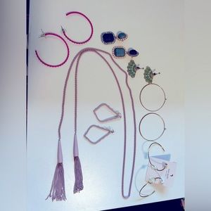 Kate Spade Kendra Scott and Michael Kors Earrings and one necklace